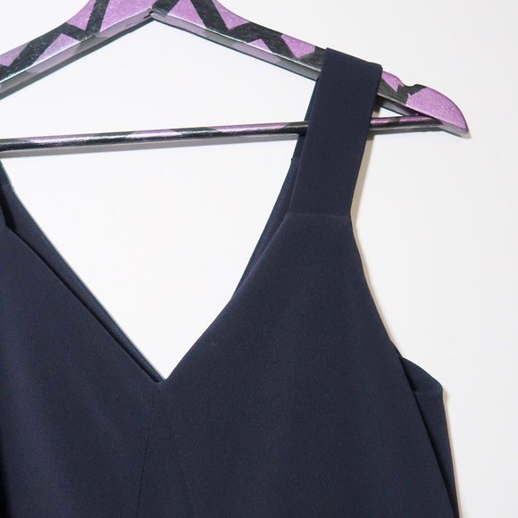 Zara Midnight Navy Layered Jumpsuit M - Picture 6 of 11